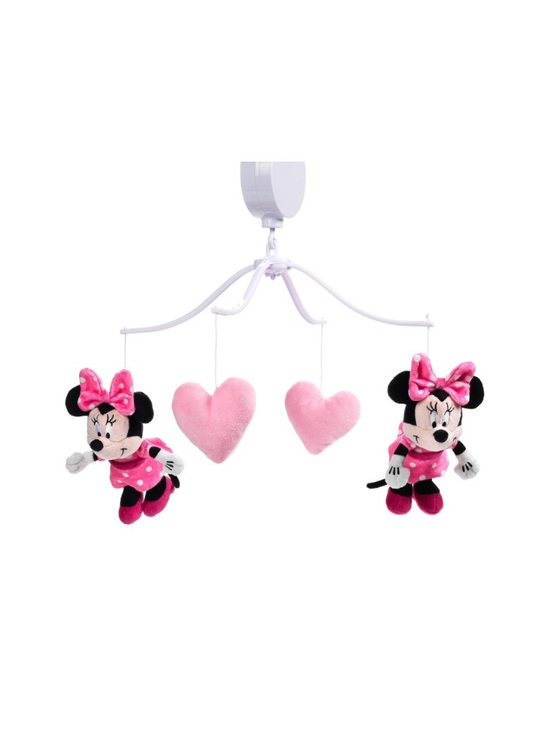 Disney Other - Disney Pink Minnie Mouse Plush Heart Crib Mobile